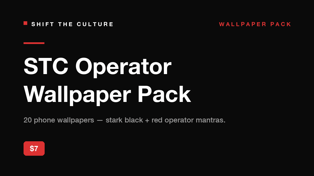 STC Operator Wallpaper Pack Vol. 1 — cover